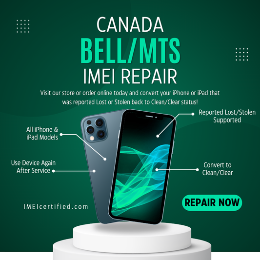 Canada Bell/MTS IMEI Repair for Lost/Stolen Status
