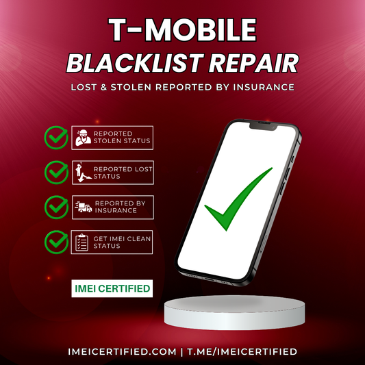 Tmobile IMEI Cleaning - Reported Lost/Stolen by Insurance