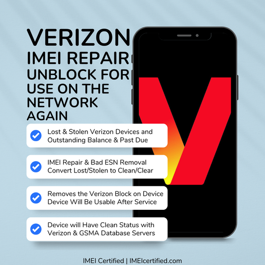 Verizon IMEI Repair for Lost/Stolen Status